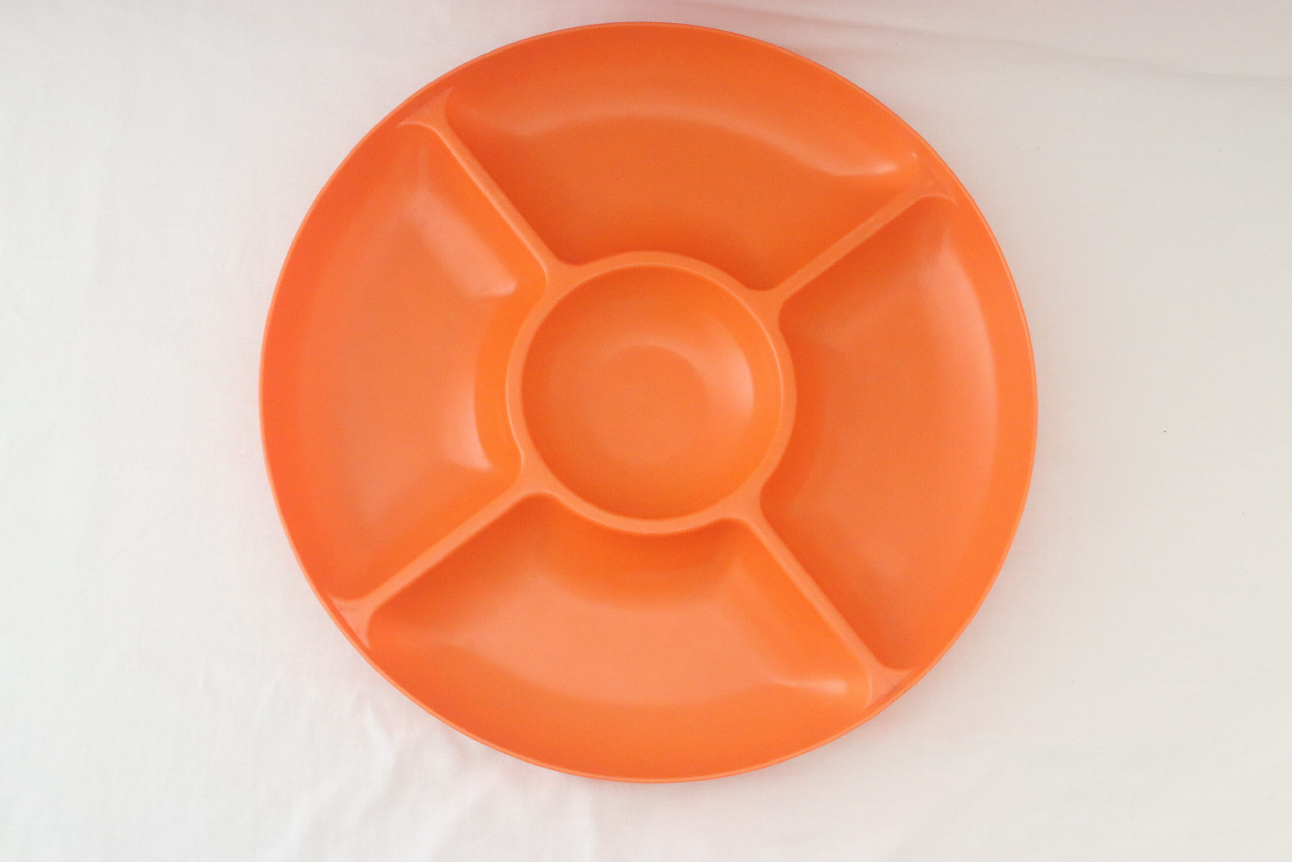 plateau a apéritif orange des années 70