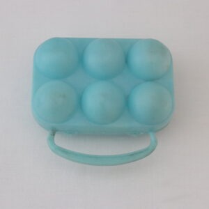 boîte à 6 oeufs bleue